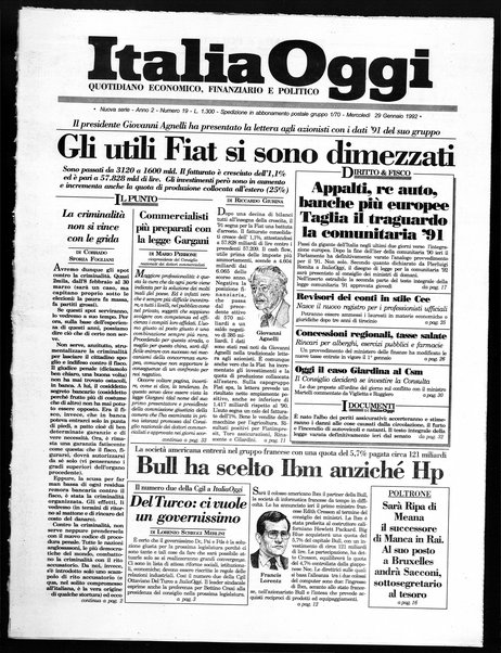 Italia oggi : quotidiano di economia finanza e politica